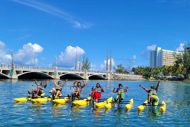 Adventure Water Bike in Condado Lagoon, San Juan - Los Hermanos Bridge Views: City Energy Meets Calm Water