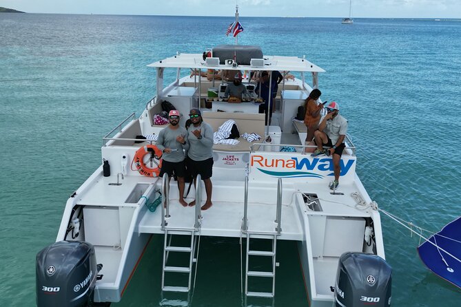 Icacos Double Dip Power Catamaran Snorkel & Beach Tour - Non-alcoholic drinks, piña coladas, and when the rum bar starts