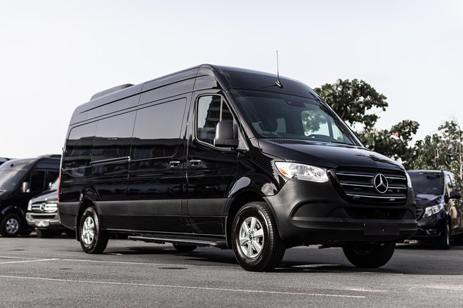 Puerto Rico Island Wide Private Transfers, 14Pax Lux Sprinter Van - The Van Setup You Actually Care About: Space, AC, and Luggage