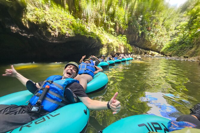 Rainforest Cave Tubing Adventure - The hike to the water: steep, wet, and worth it