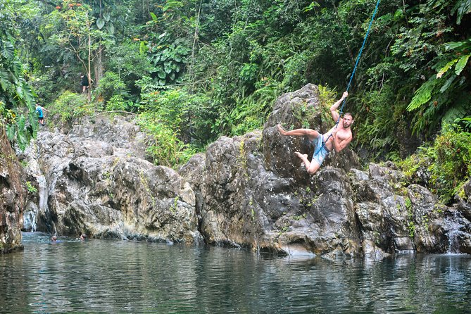 Small-Group El Yunque Rainforest Vivid Day Tour with Transport - Stop 1.5 The second watering hole step: short hike, rocky section, waterfalls