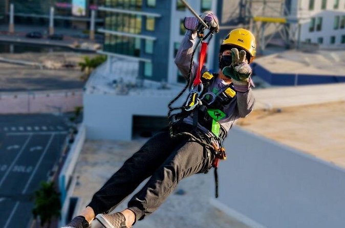 Zipline Sky Bull in Urban Environment in Toroverde urban park San Juan - The 90-Foot Launch and the Stair Climb Reality Check
